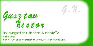 gusztav nistor business card